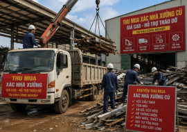Thu mua xác nhà xưởng cũ giá cao, hỗ trợ tháo dỡ tại khu công nghiệp 
