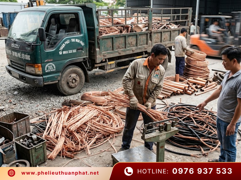 Thuận Phát chuyên thu mua phế liệu đồng tận nơi giá tốt