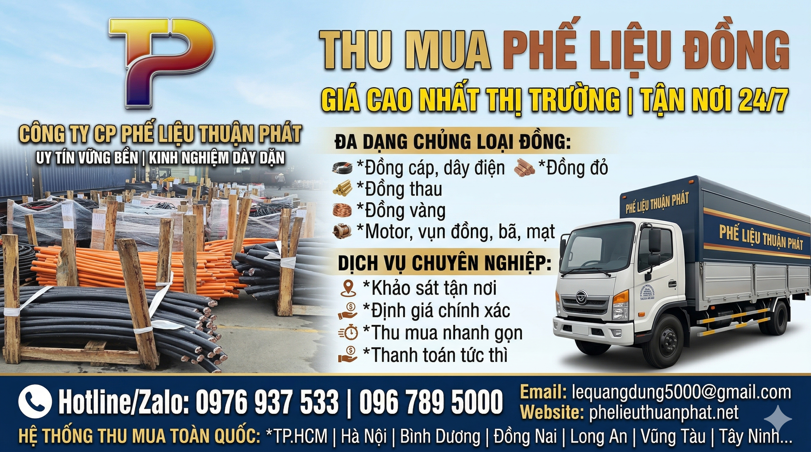 Thu mua dây cáp điện cũ tại Nha Trang