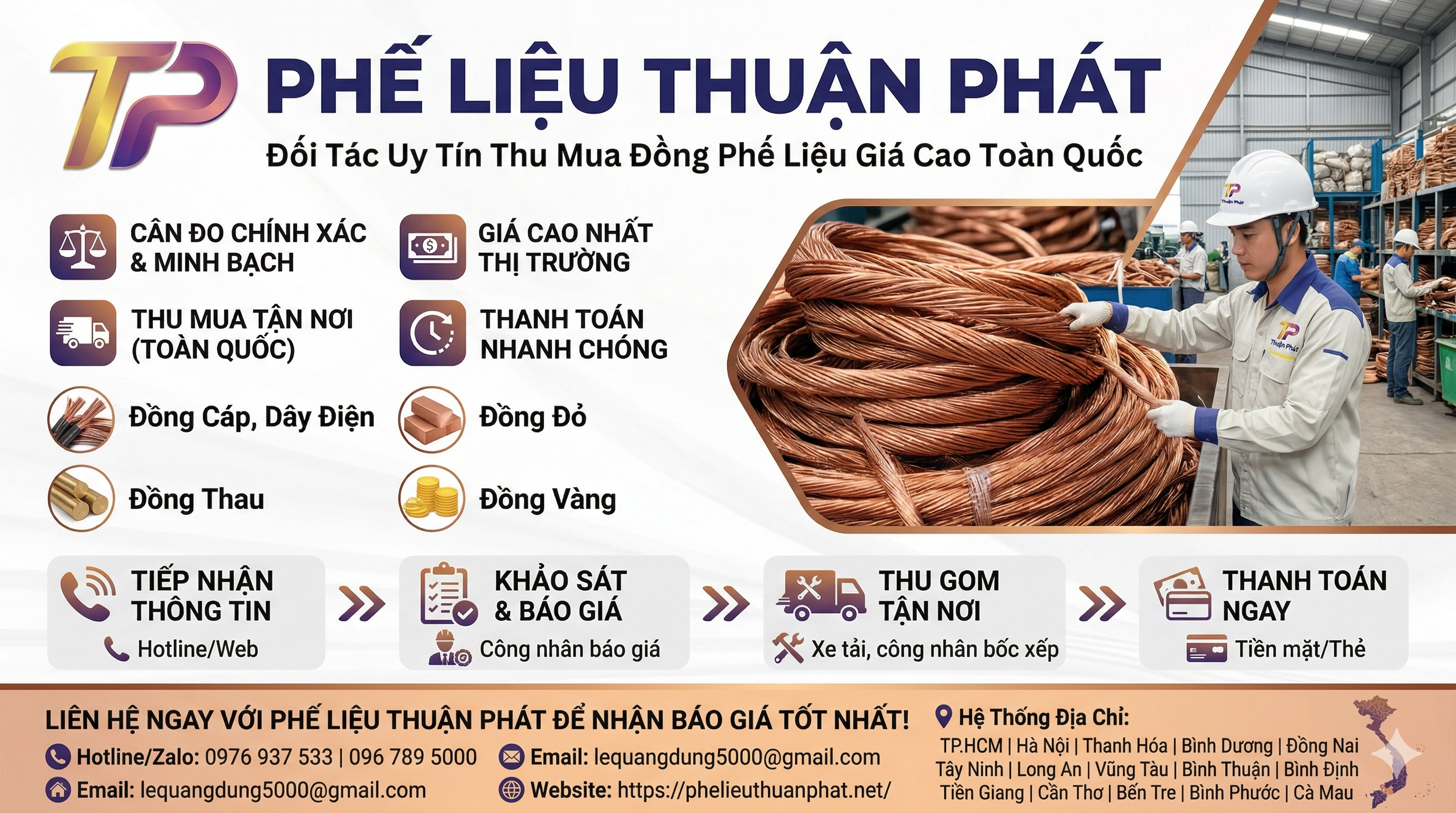 Thu Mua Đồng Cáp Phế Liệu Giá Cao Toàn Quốc - Thu Mua Tận Nơi