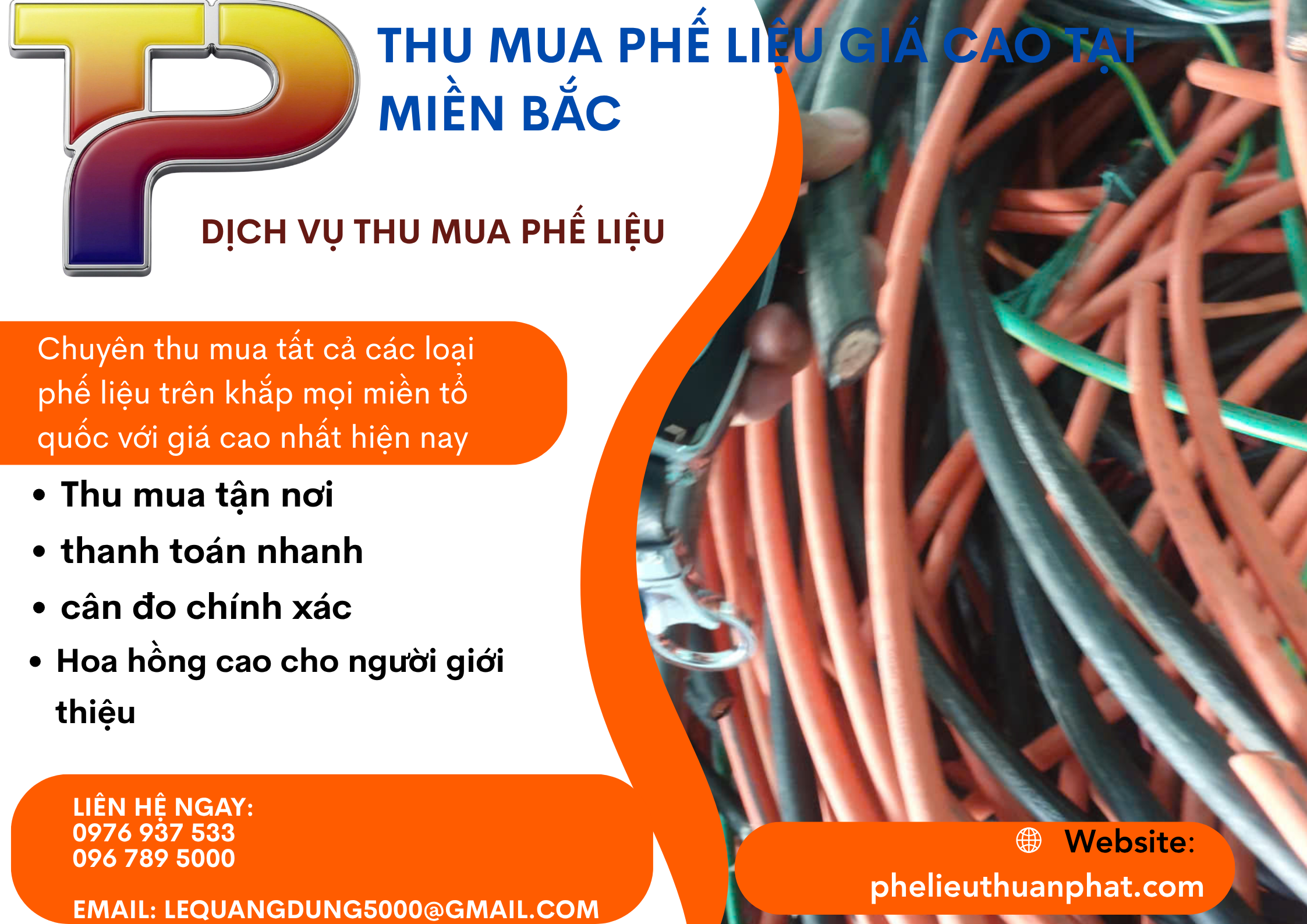 Thu mua dây cáp điện cũ giá cao