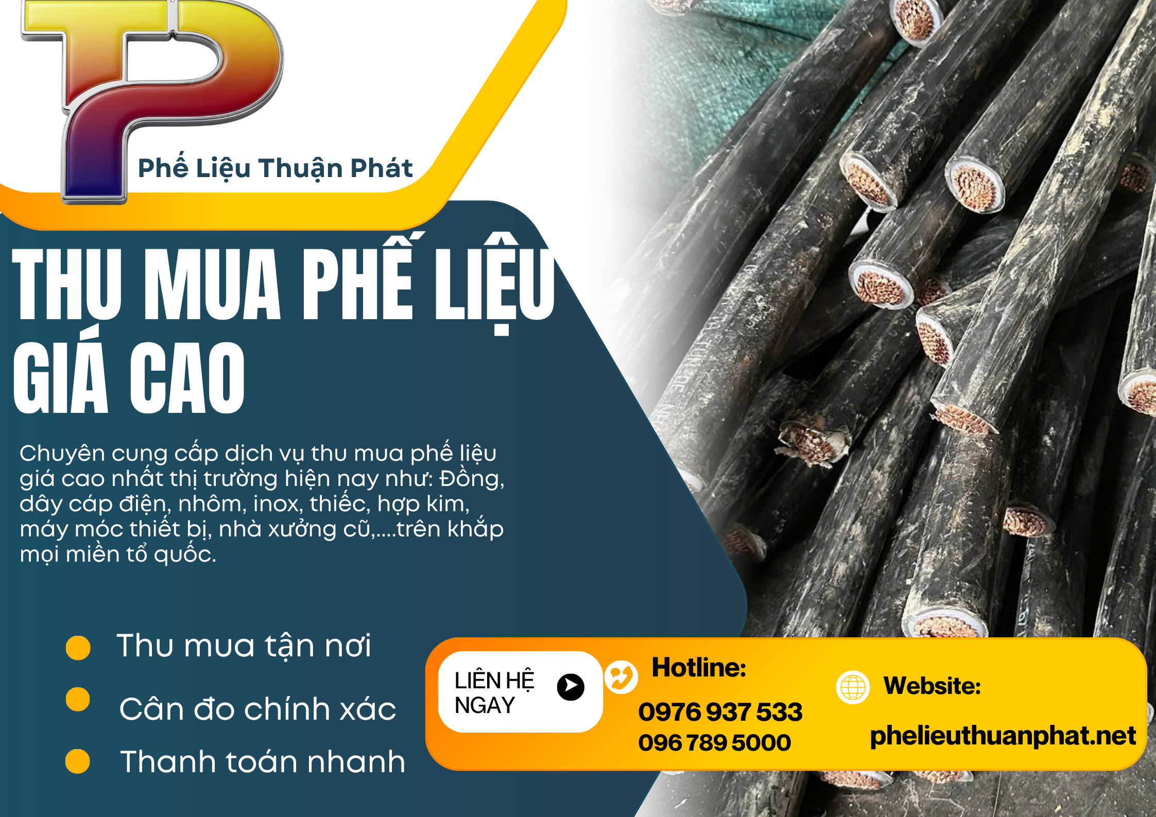 Thu mua dây cáp điện phế liệu