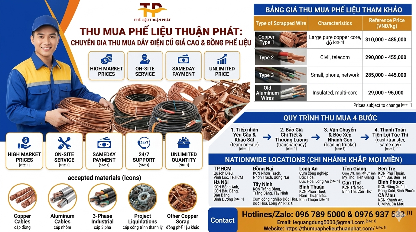Thu mua phế liệu đồng giá cao