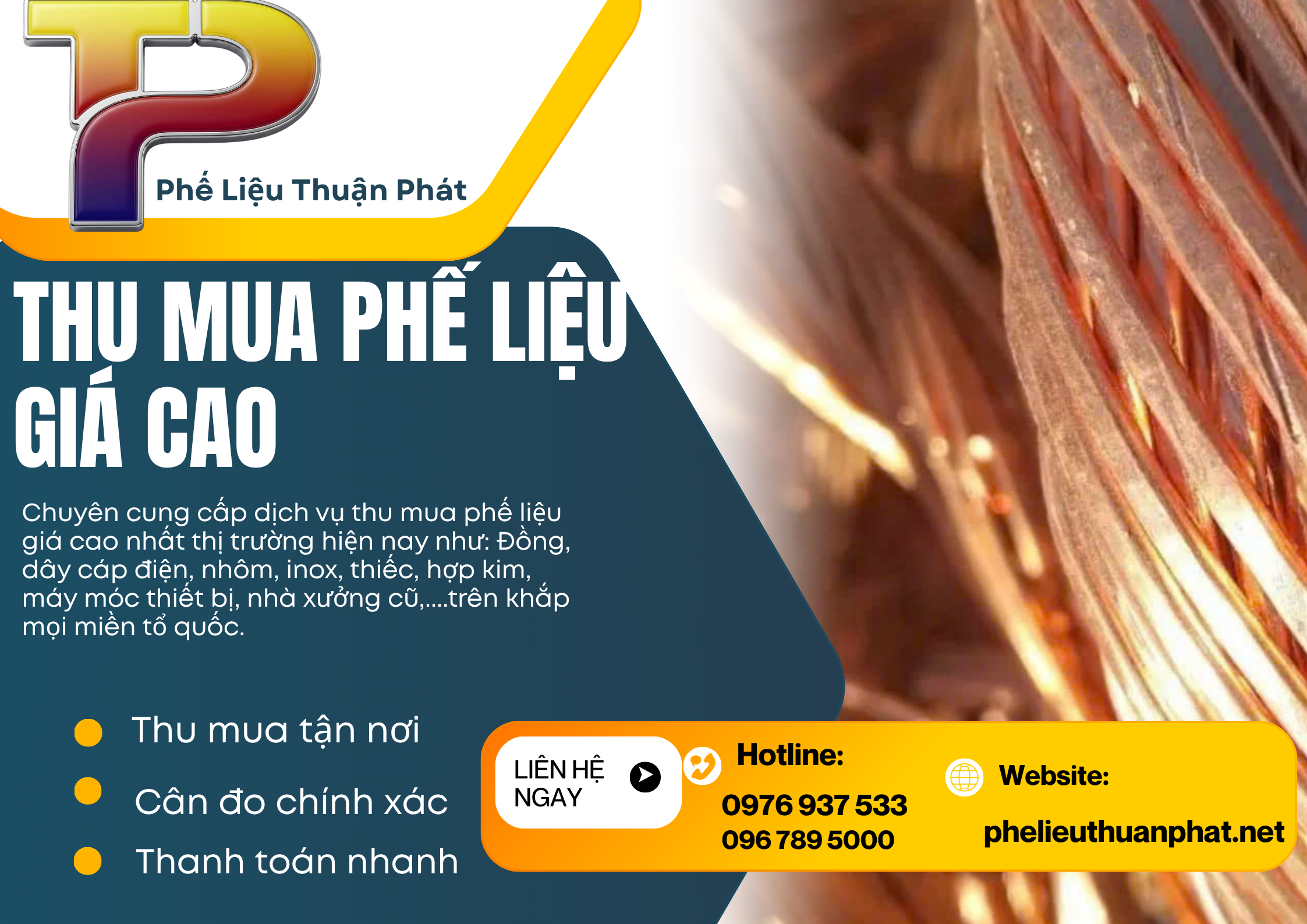 Thu mua phế liệu đồng giá cao