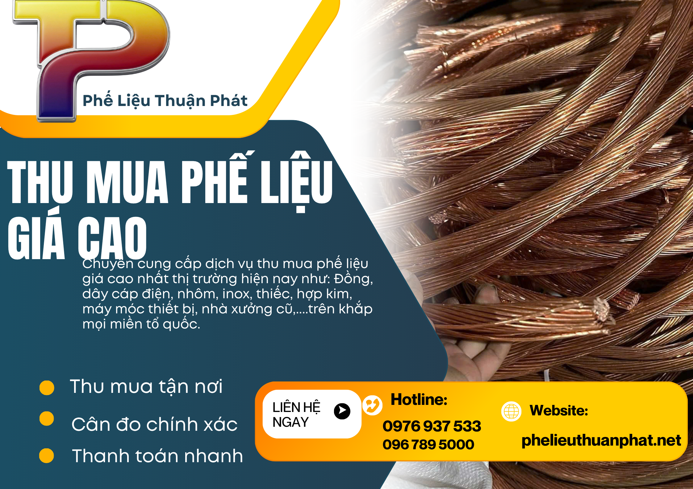 Thu mua phế liệu đồng giá cao