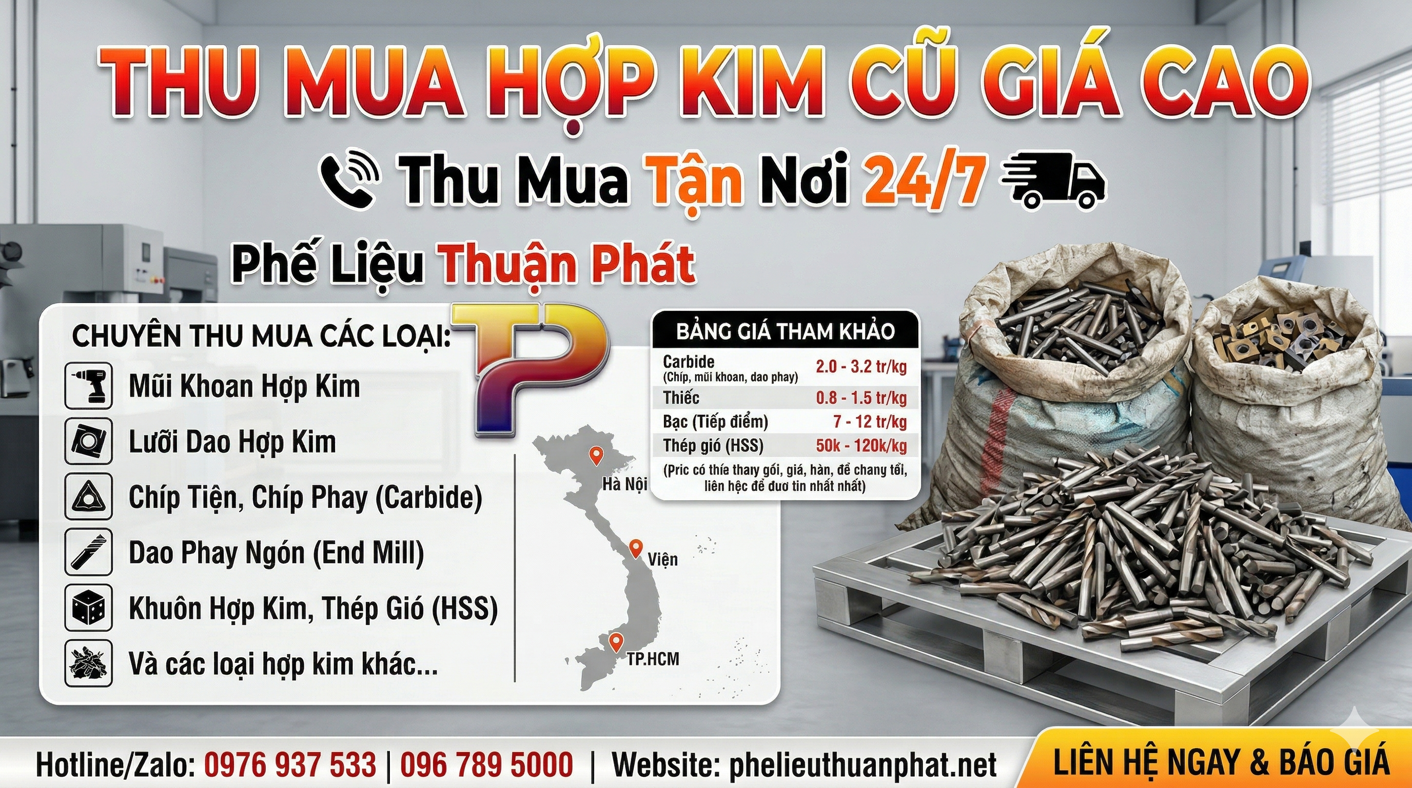 Thu mua hợp kim phế liệu