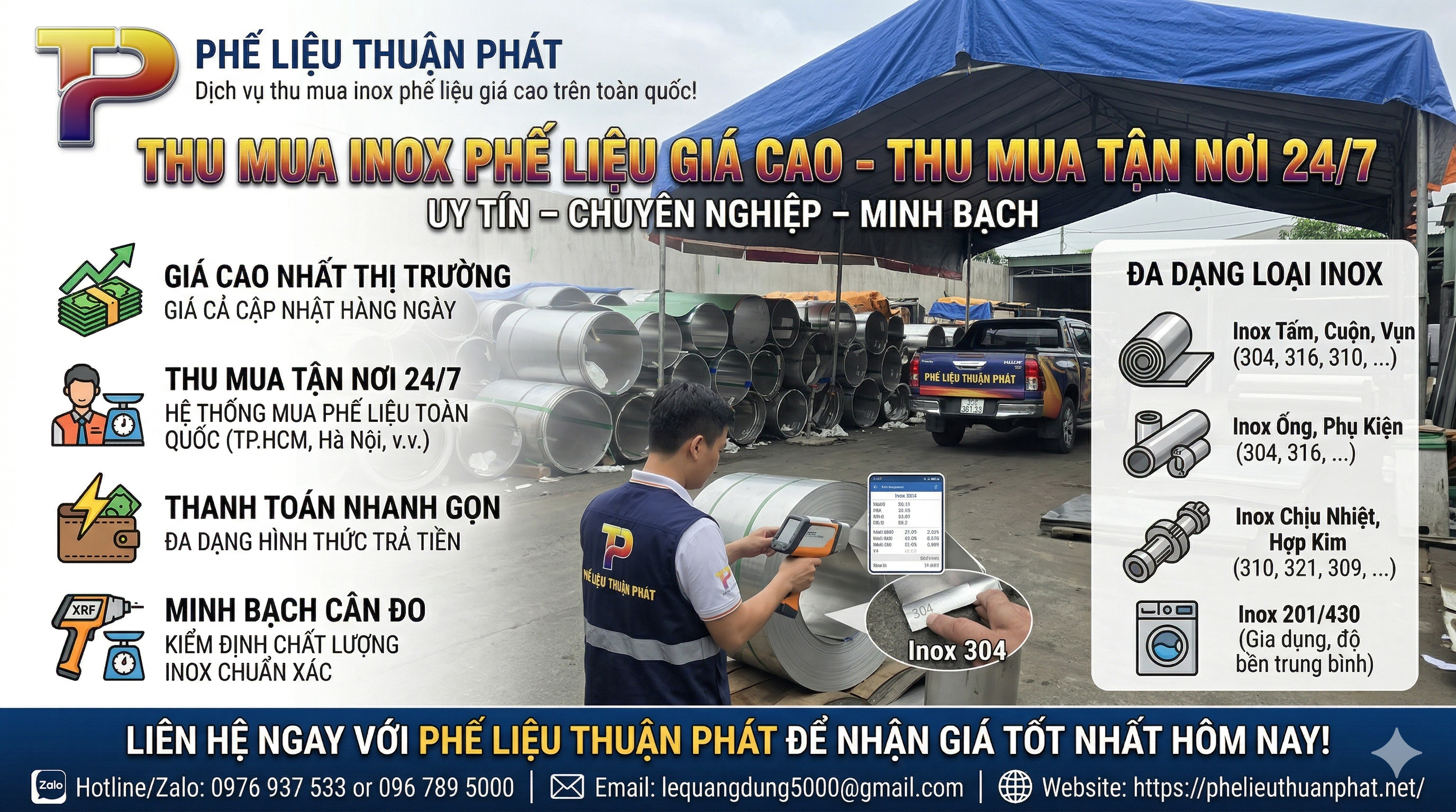 Thu Mua Phế Liệu Inox Giá Cao - Thu Mua Tận Nơi, Uy Tín