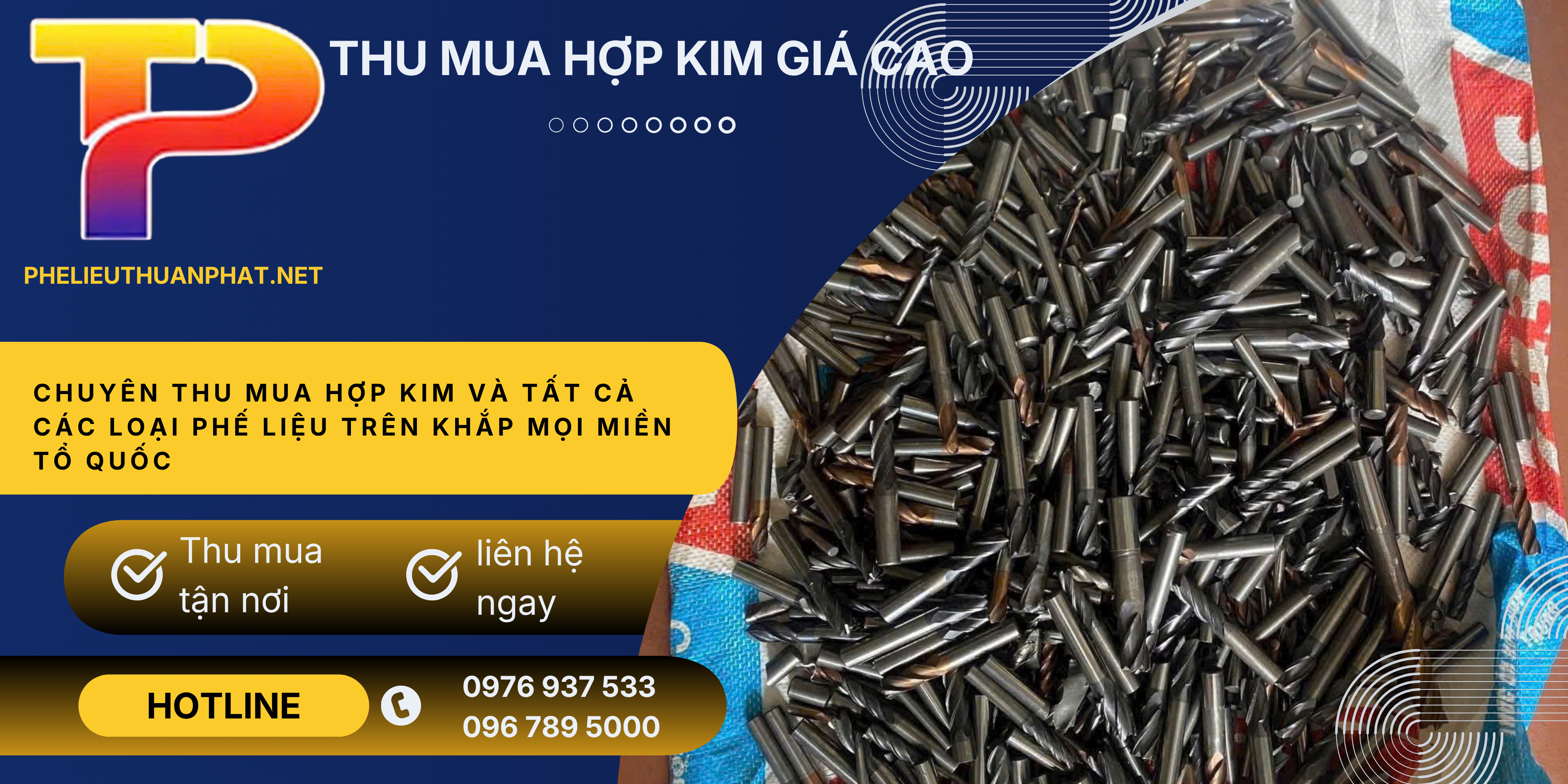 Thu mua mũi khoan hợp kim cũ giá cao