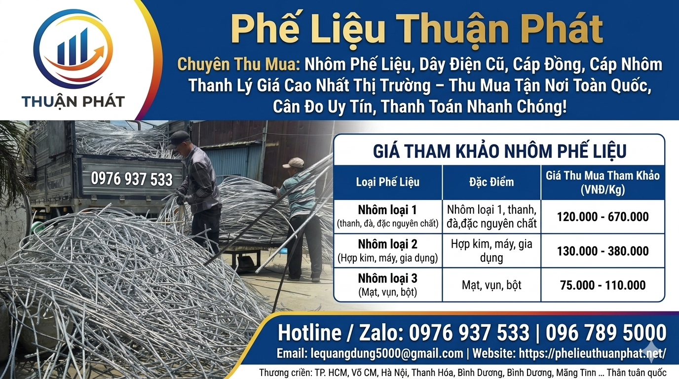 Thu mua nhôm phế liệu giá cao