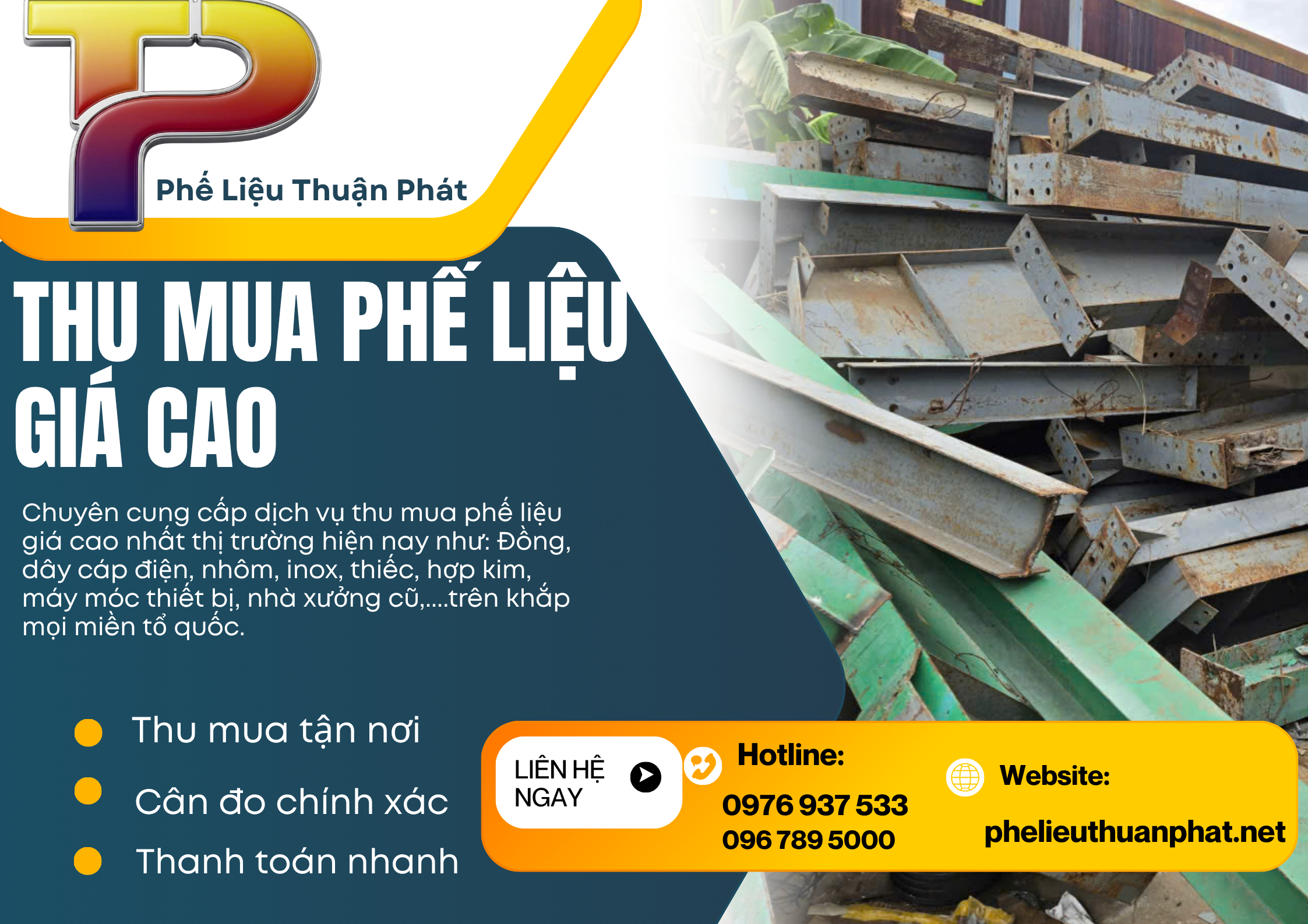 Thu mua sắt khung kèo nhà xưởng giá cao