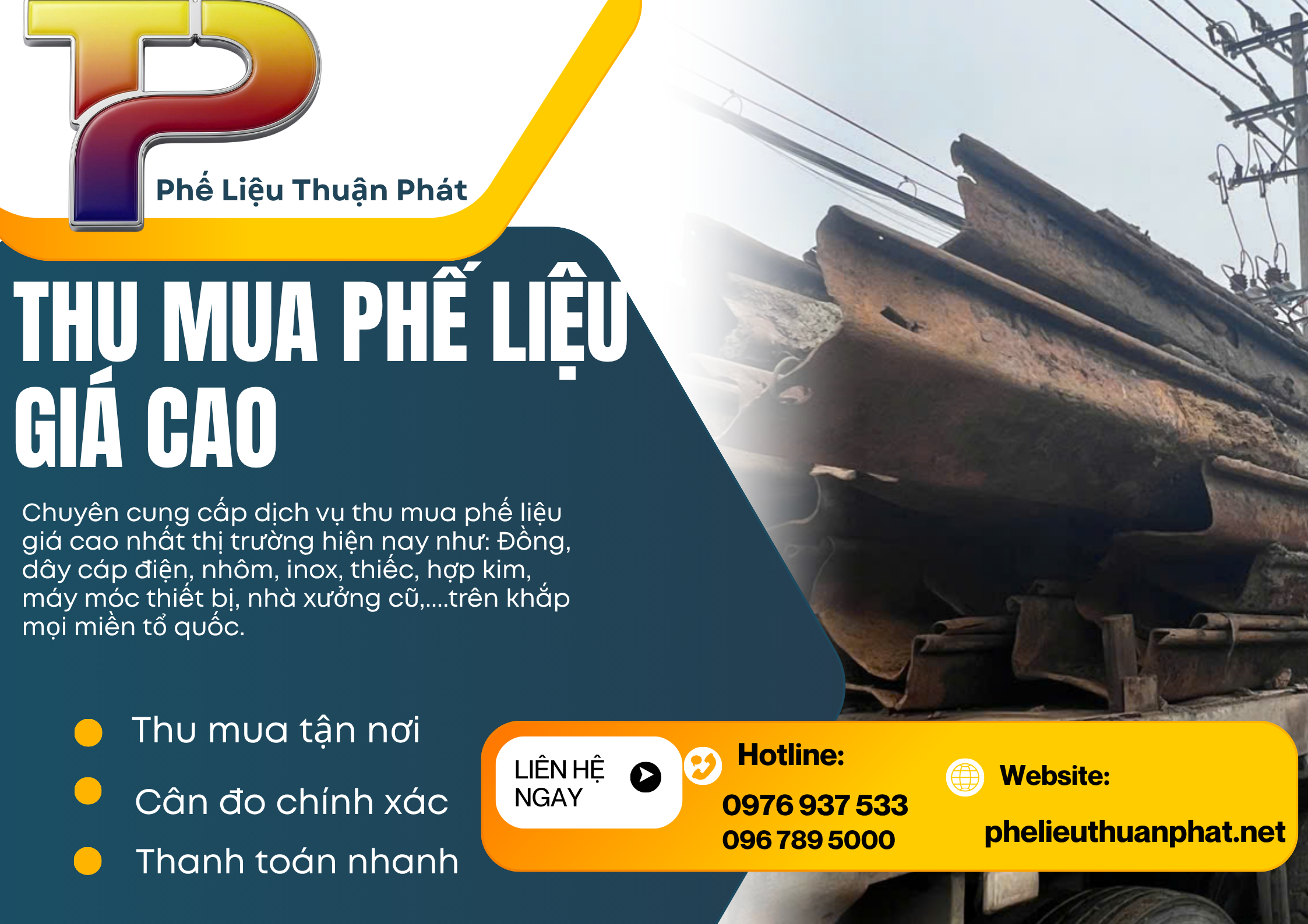 Thu mua sắt phế liệu tận nơi