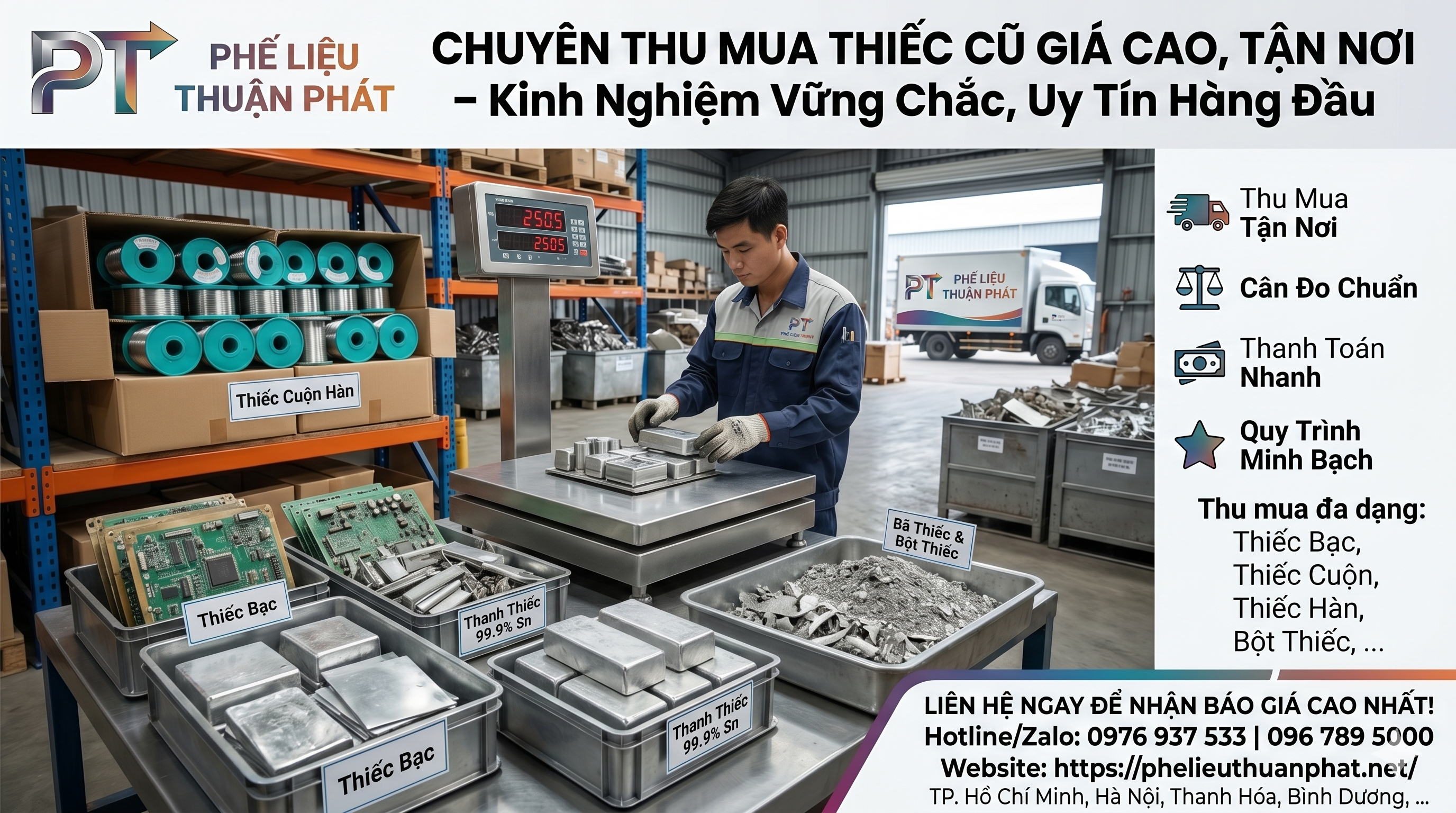 Thu Mua Thiếc Giá Cao Toàn Quốc- Thu Mua Tận Nơi, Uy Tín