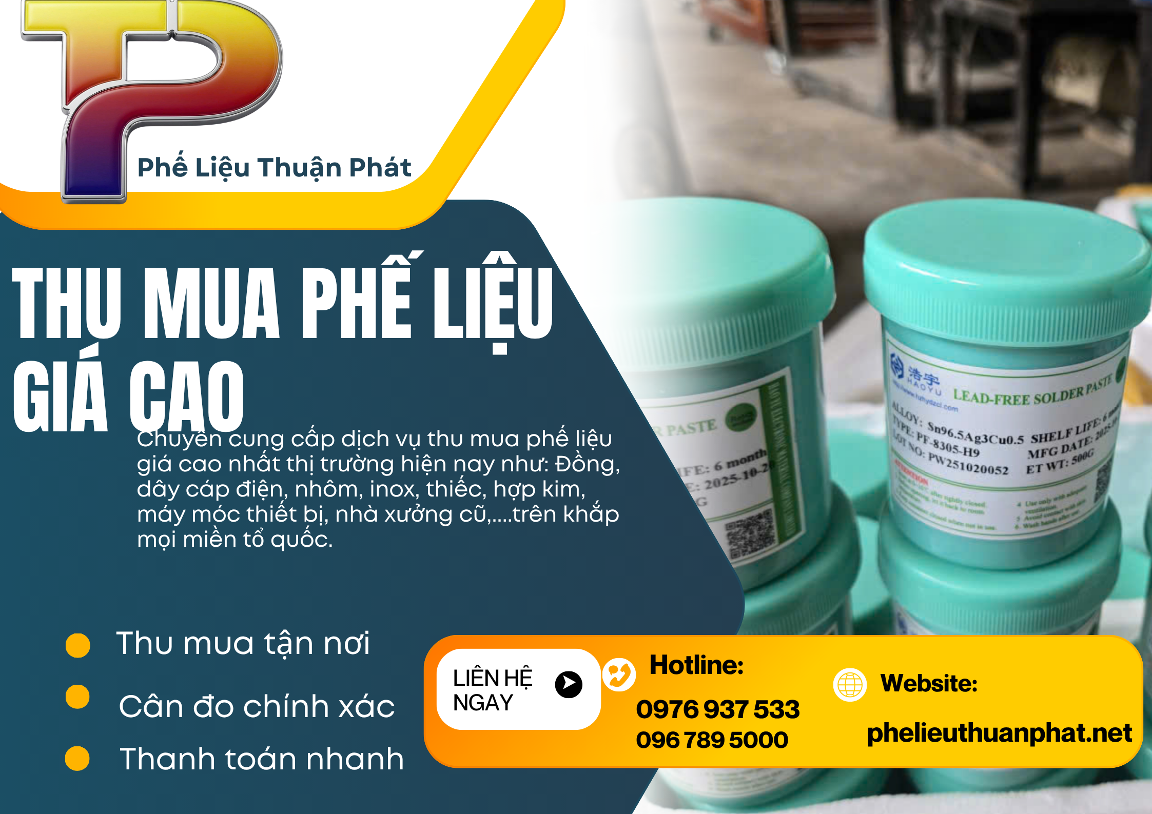 Thu mua thiếc giá cao tận nơi