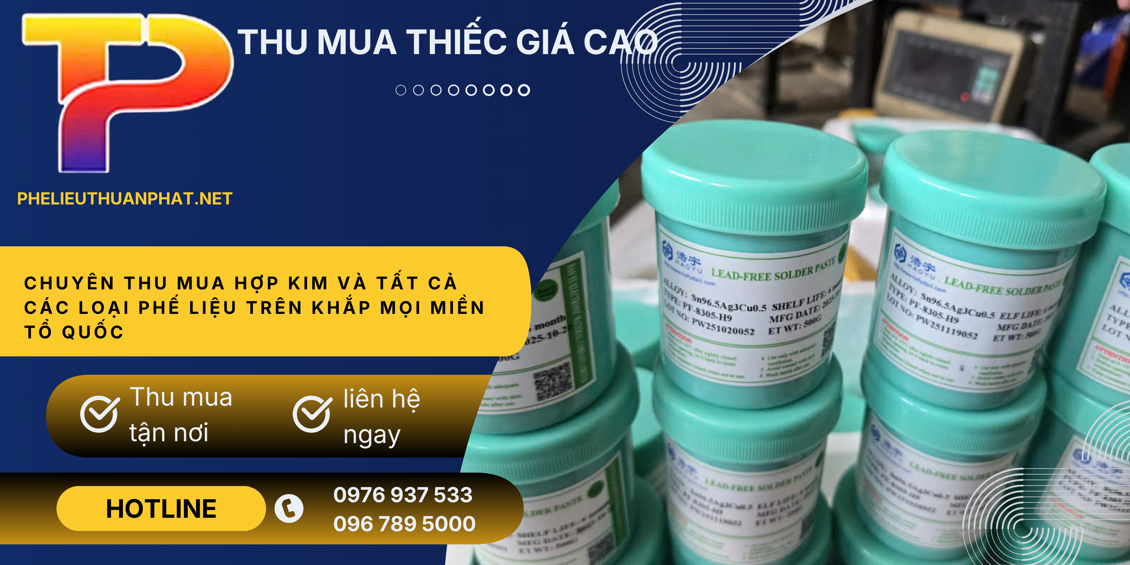 Thu mua thiếc phế liệu giá cao
