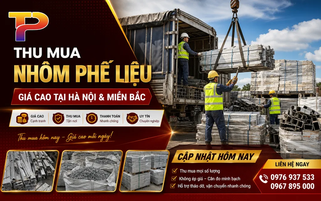 Đội ngũ thu gom nhôm phế liệu tận nơi bằng xe tải