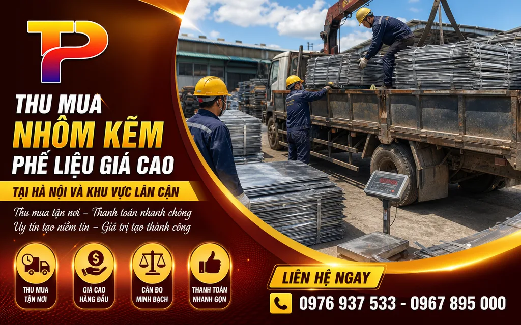 Đội ngũ thu gom nhôm kẽm phế liệu tận nơi bằng xe tải