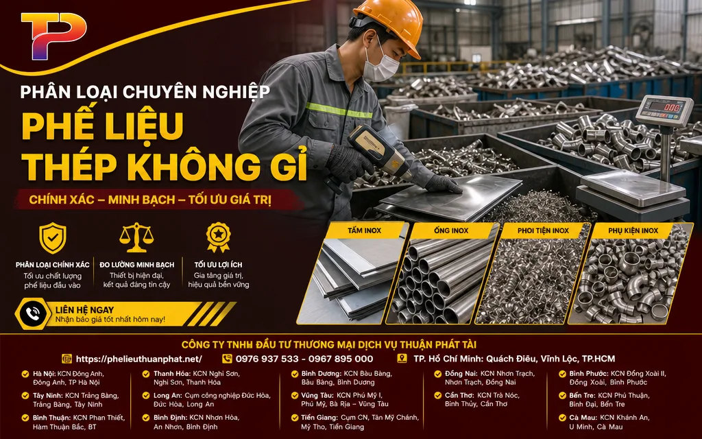 Phân loại và kiểm tra mác inox trước khi cân thu mua