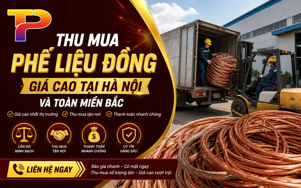 Đội ngũ thu mua vận chuyển đồng phế liệu tận nơi tại miền Bắc