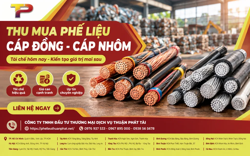 Cáp lõi đồng và cáp lõi nhôm được phân loại riêng