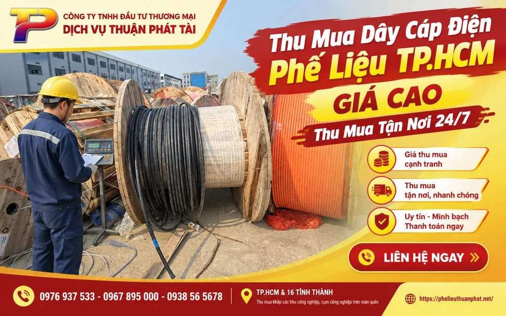 Bó dây cáp phế liệu được cân trên cân sàn công nghiệp