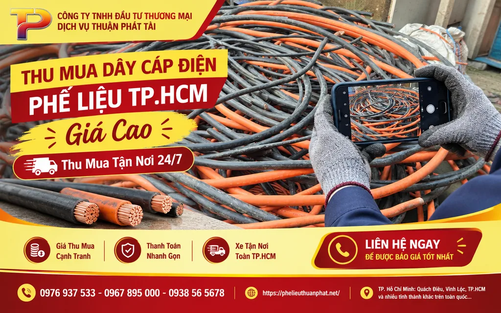 Chụp ảnh lô dây cáp và mặt cắt để cung cấp thông tin báo giá