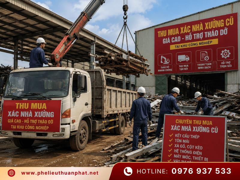 thu mua xác nhà xưởng giá cao toàn quốc